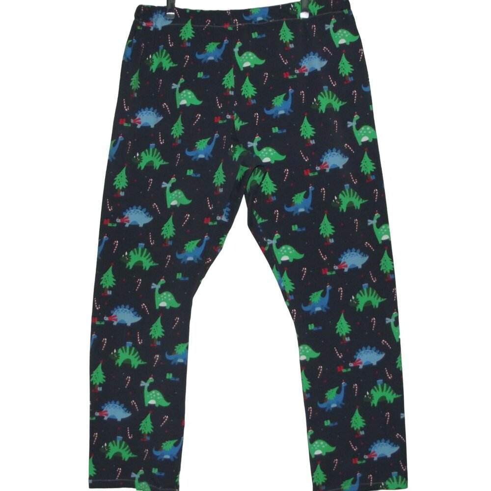 Christmas Dinosaur Pants Mens Large x 30" Handmade gray casual sleep lounge pj